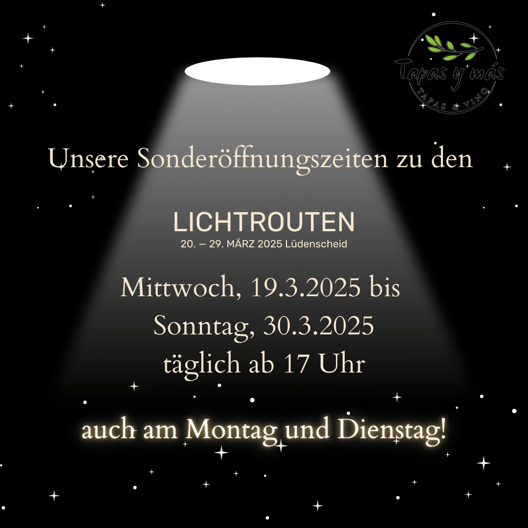 Sonderöffnungszeiten LICHTROUTEN 2025