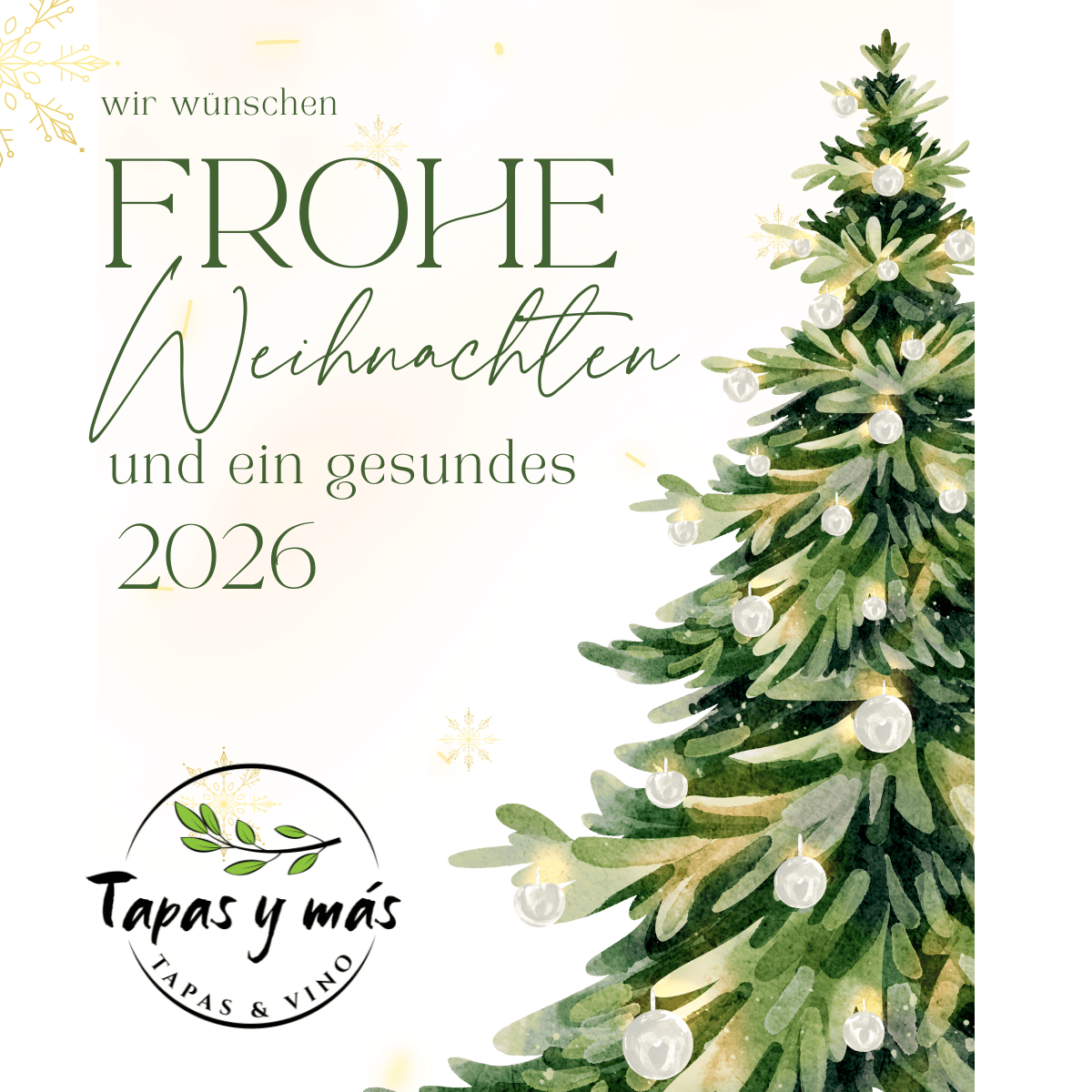 Frohe Weihnachten und ein gesundes Neues Jahr!