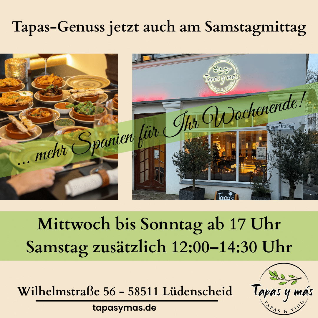 NEU: SAMSTAGMITTAG GEÖFFNET