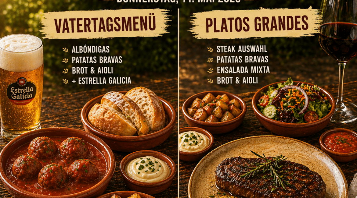 Menüs zum Vatertag 2026 im Tapas y más Lüdenscheid