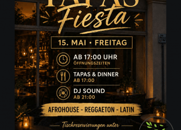 TAPAS Y FIESTA – Fr, 15.5.2026