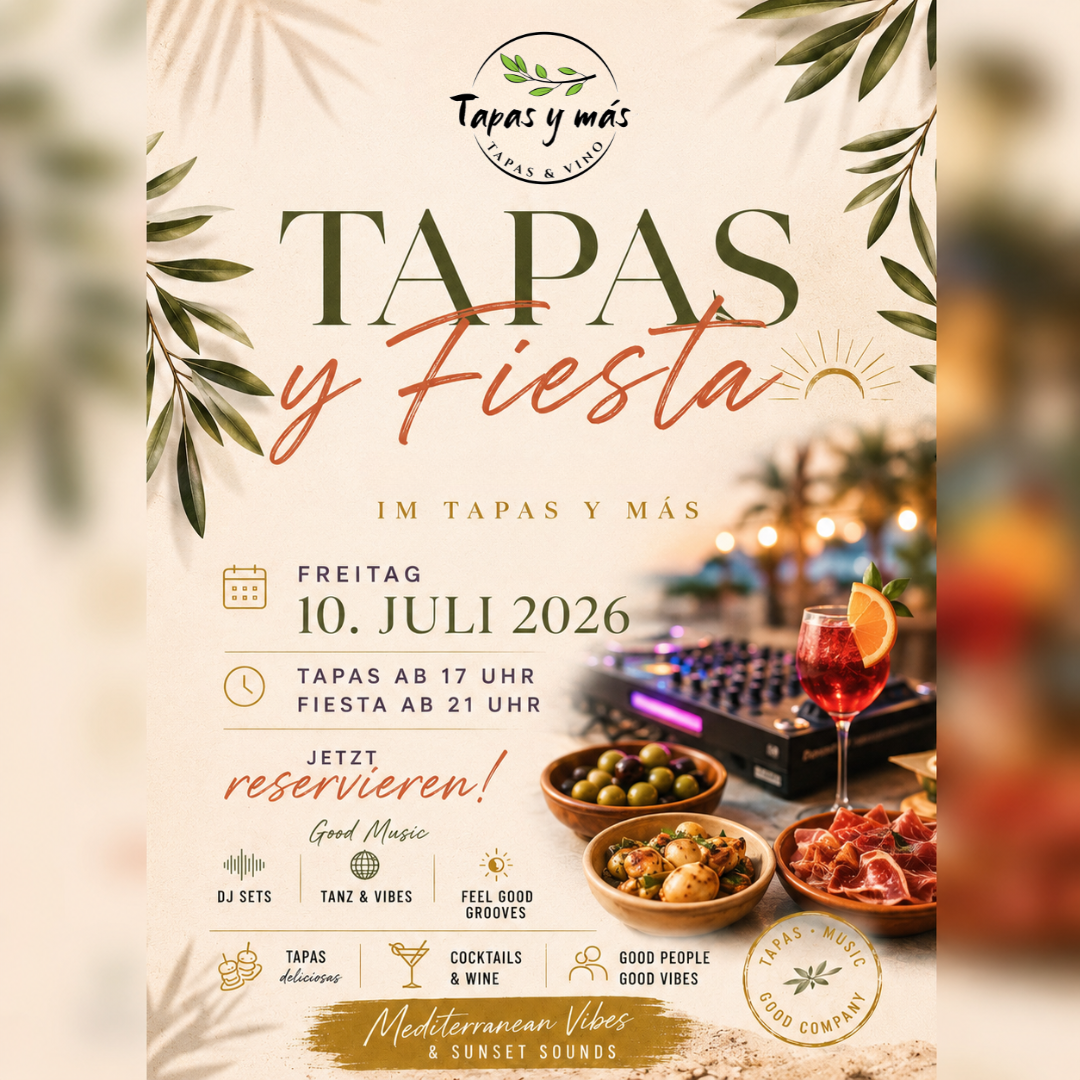 TAPAS Y FIESTA – Fr, 10.7.2026